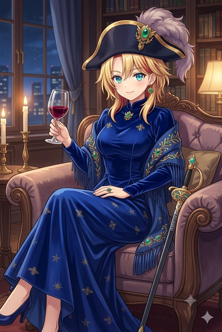 ナポレオンの高級ドレスイラスト