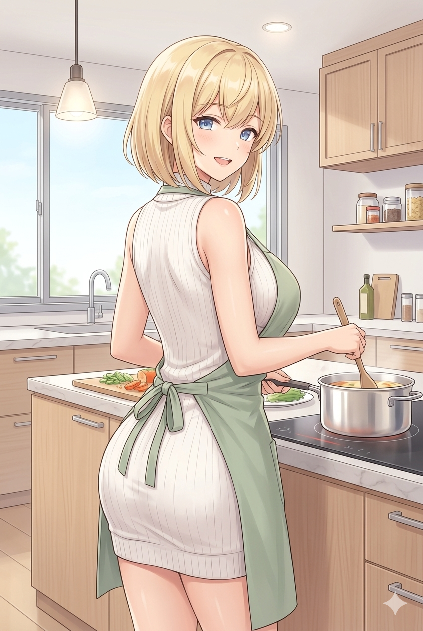 アリアンロッドの新妻エプロンイラスト