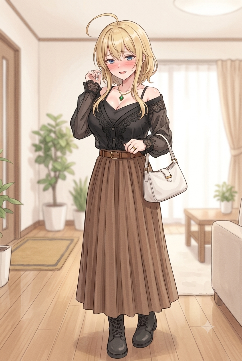 アリアンロッドの黒キャミイラスト