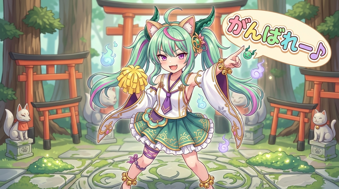 天邪鬼のがんばれーイラスト