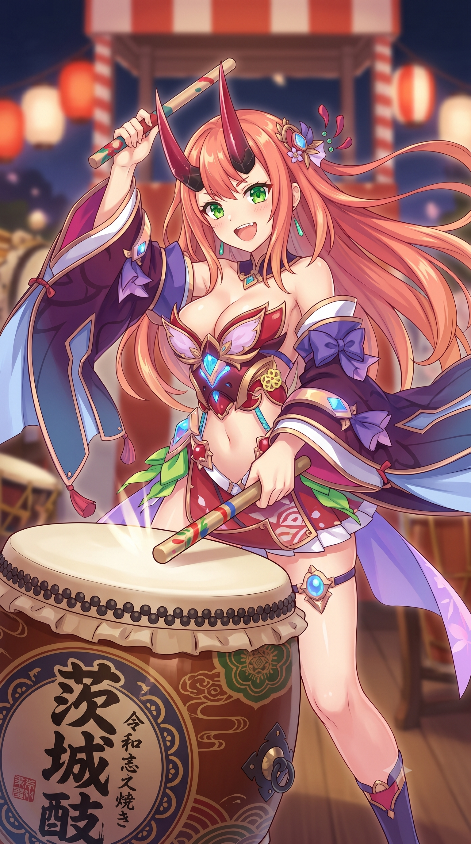 茨木童子のお祭りイラスト