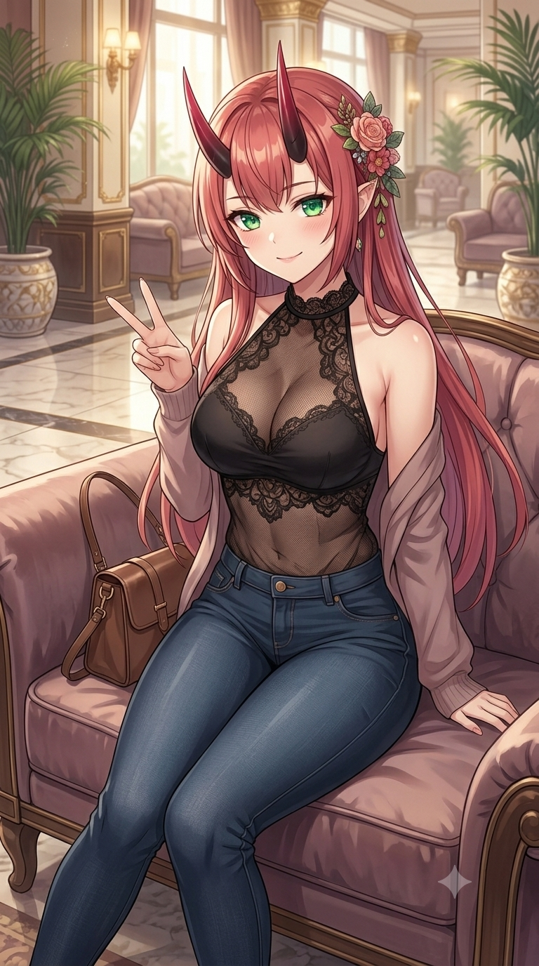 茨木童子の大人衣装イラスト