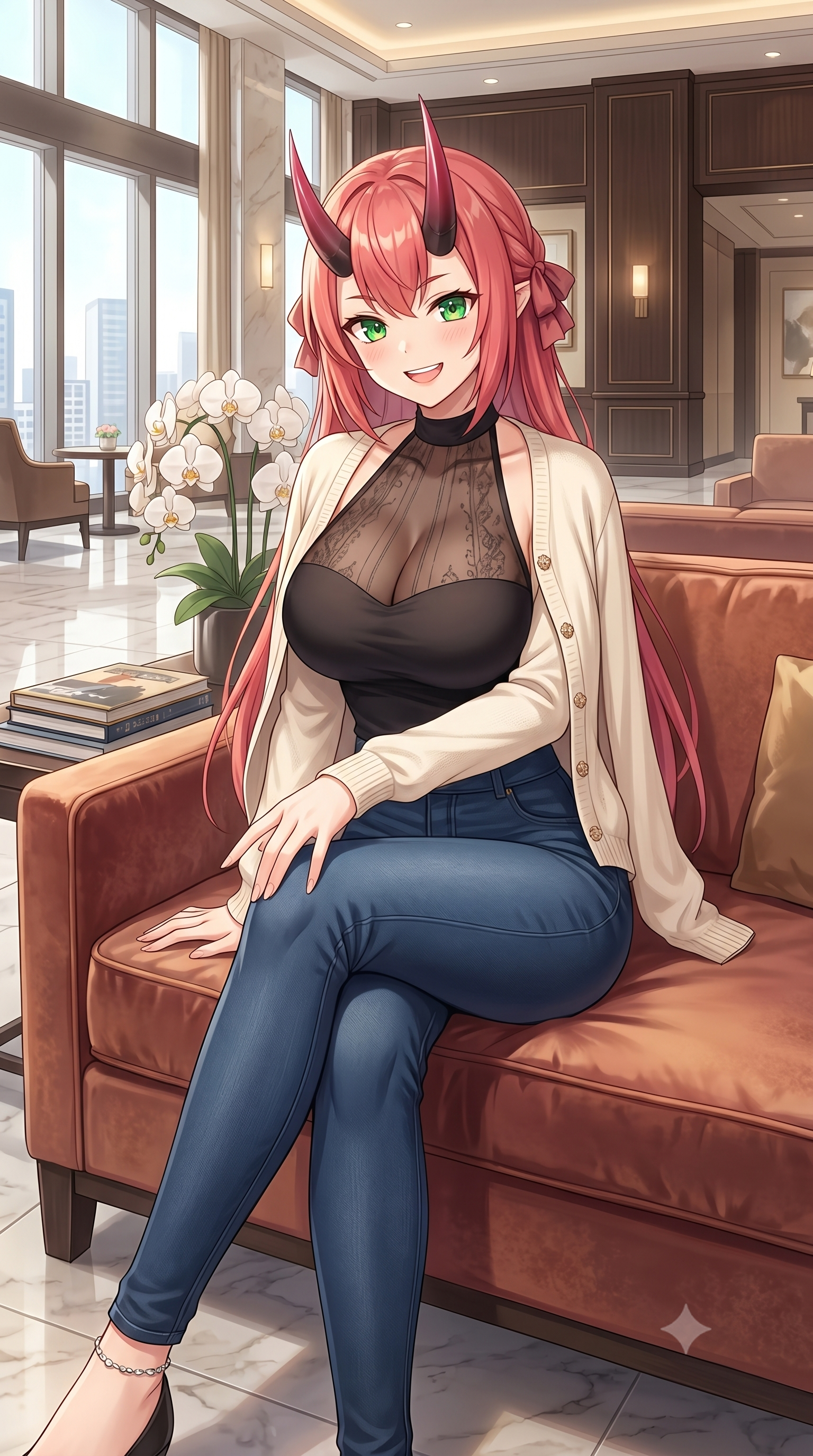 茨木童子のスケホルターネックイラスト