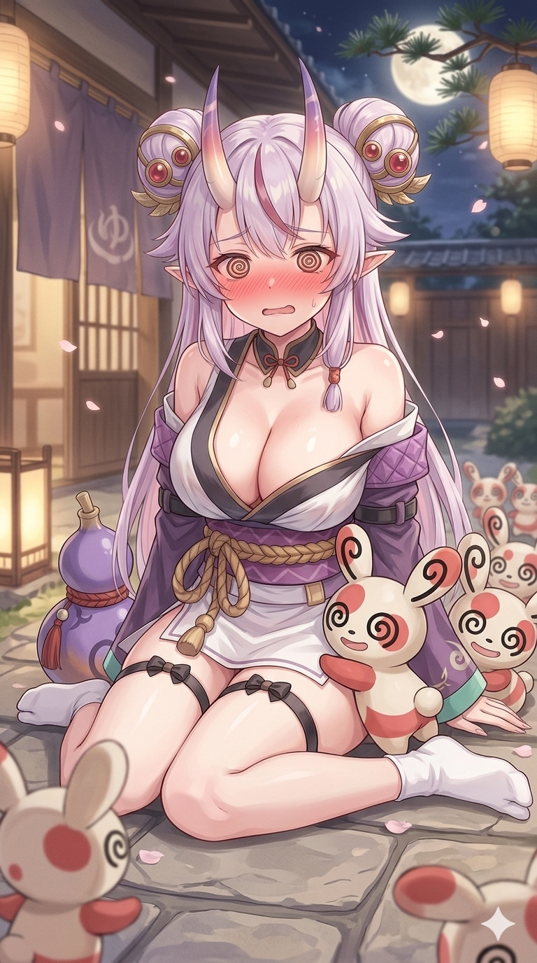 酒呑童子のフラフラフラフライラスト
