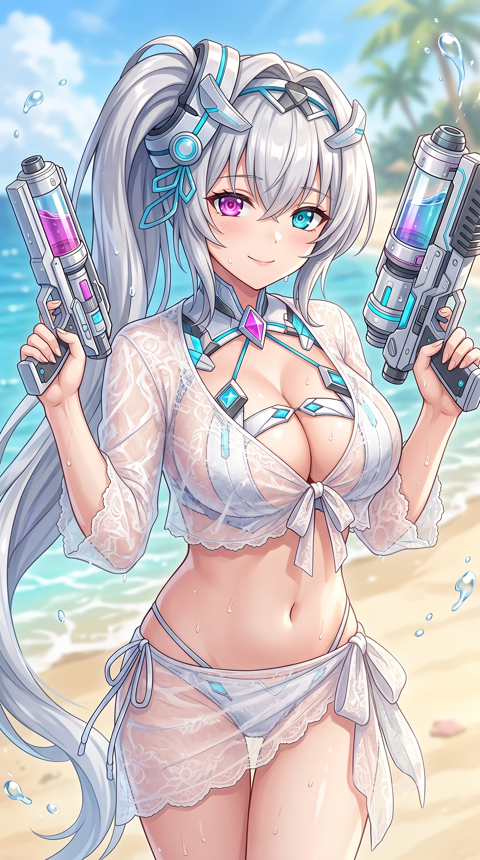 スプンタ・マンユの水鉄砲イラスト