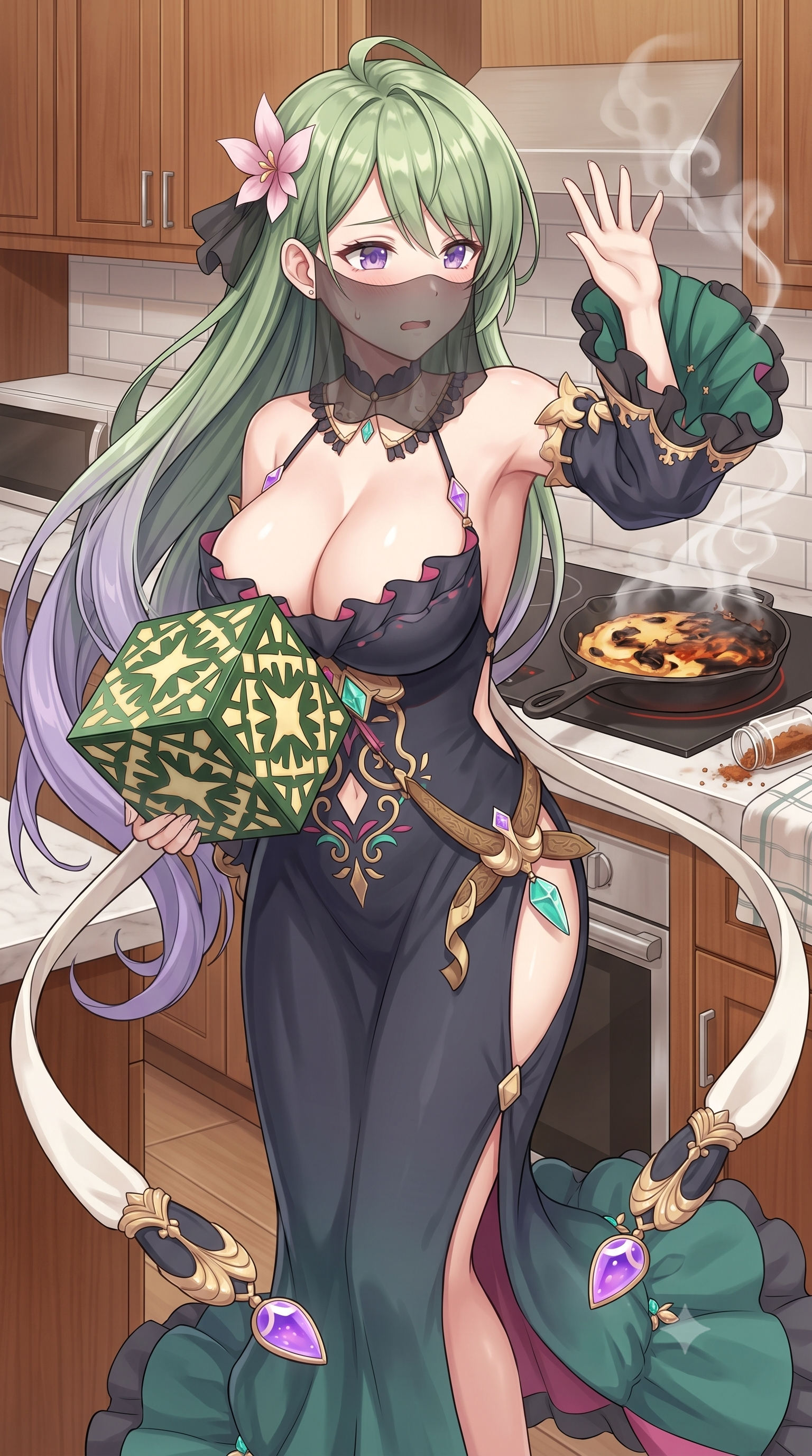 パンドラの袖が焦げるイラスト