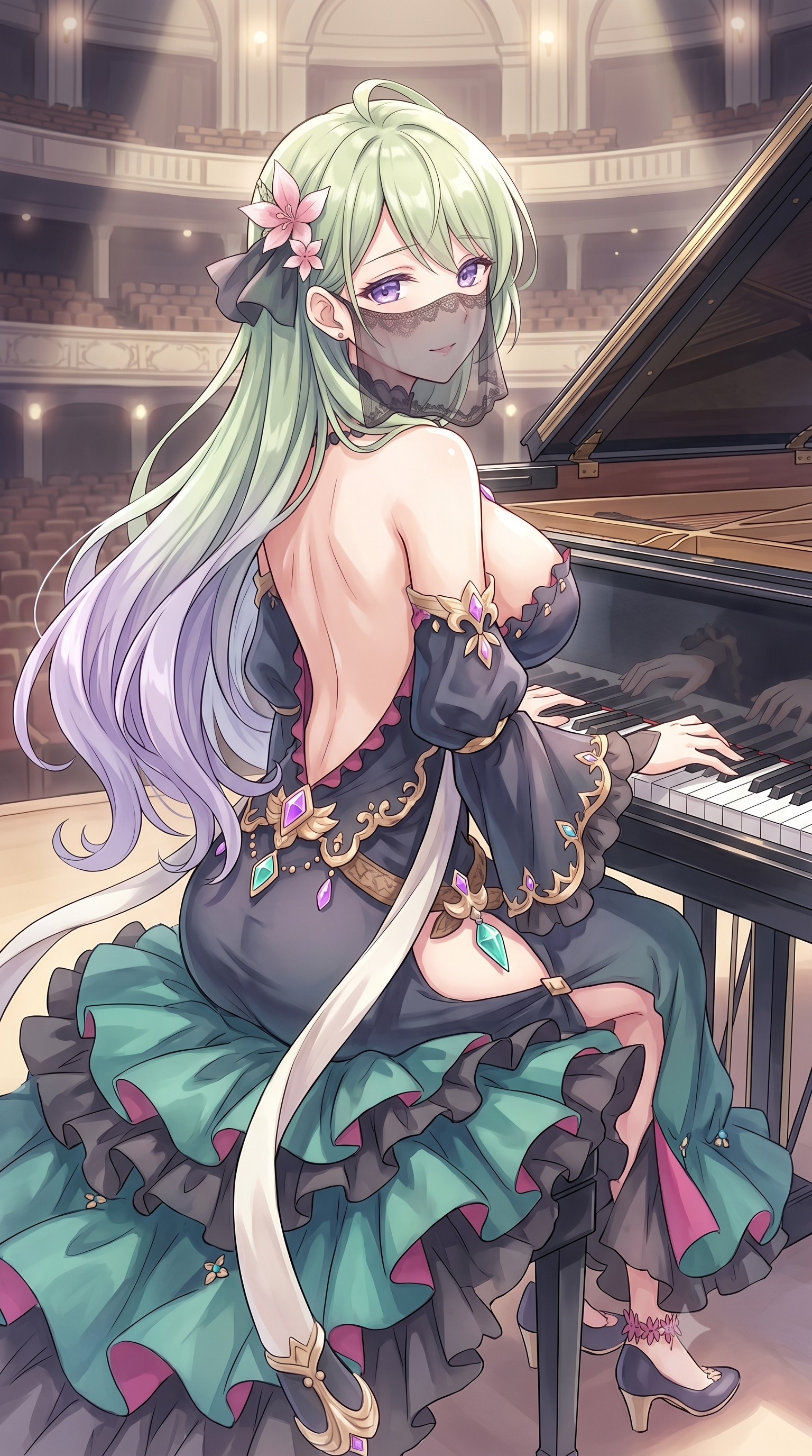 パンドラの魅惑の背中イラスト