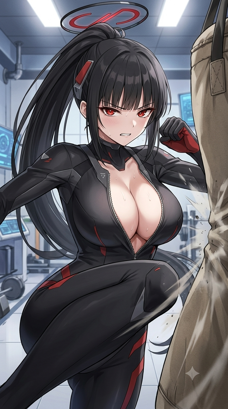 リオの飛び膝蹴りイラスト