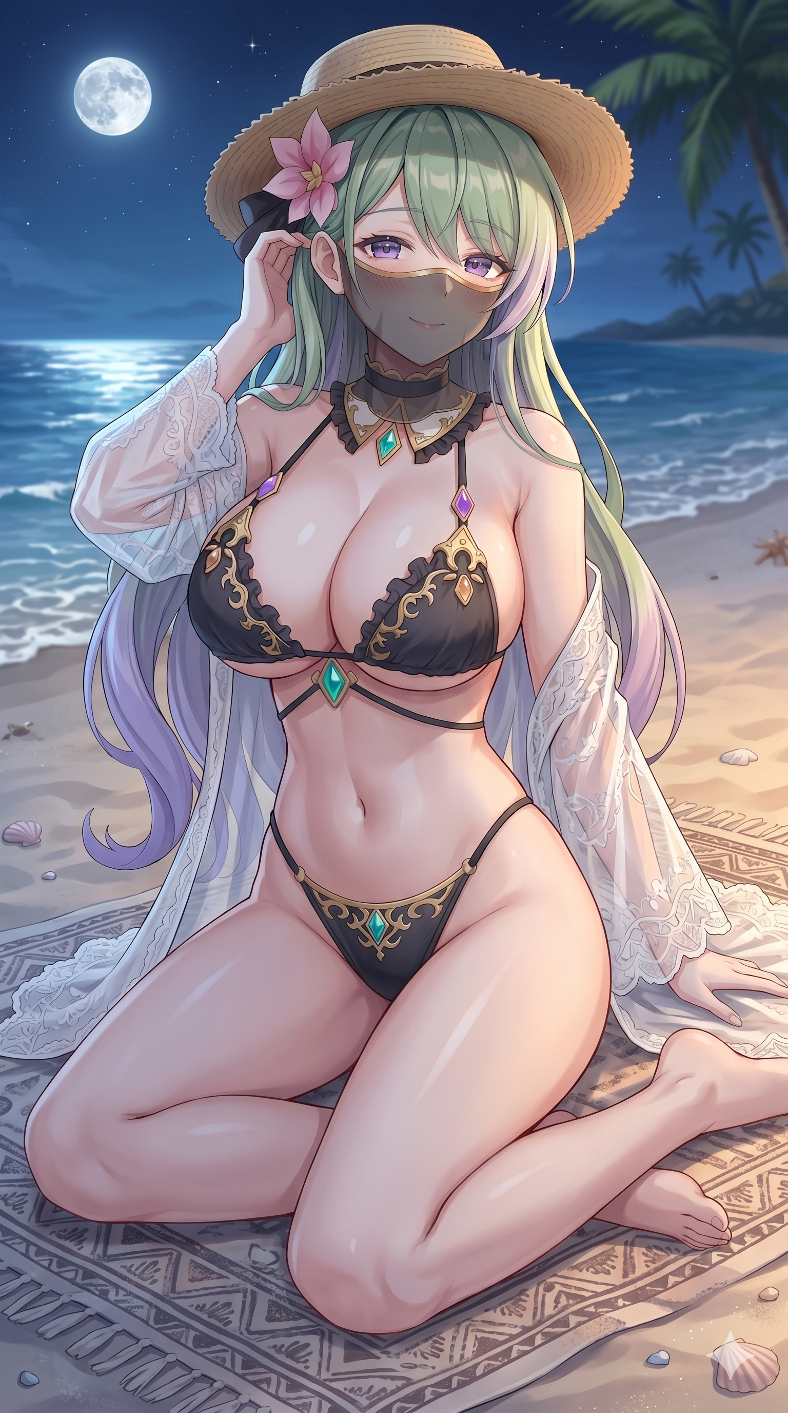 パンドラのハイレグ水着イラスト