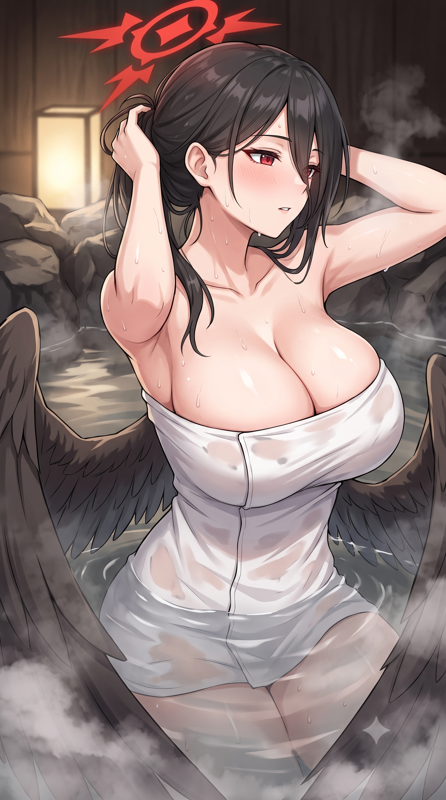 ハスミの温泉慰安イラスト