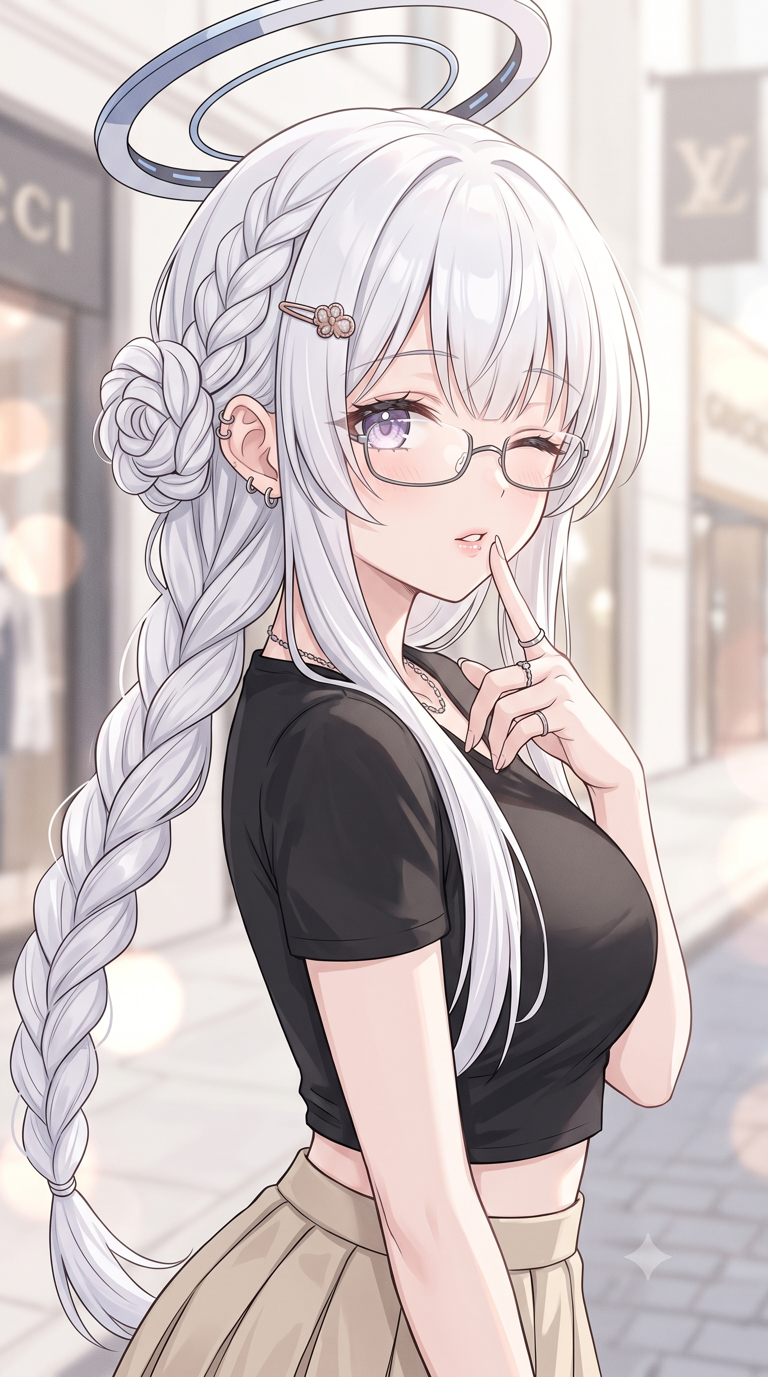 ノアのスカート＋メガネイラスト