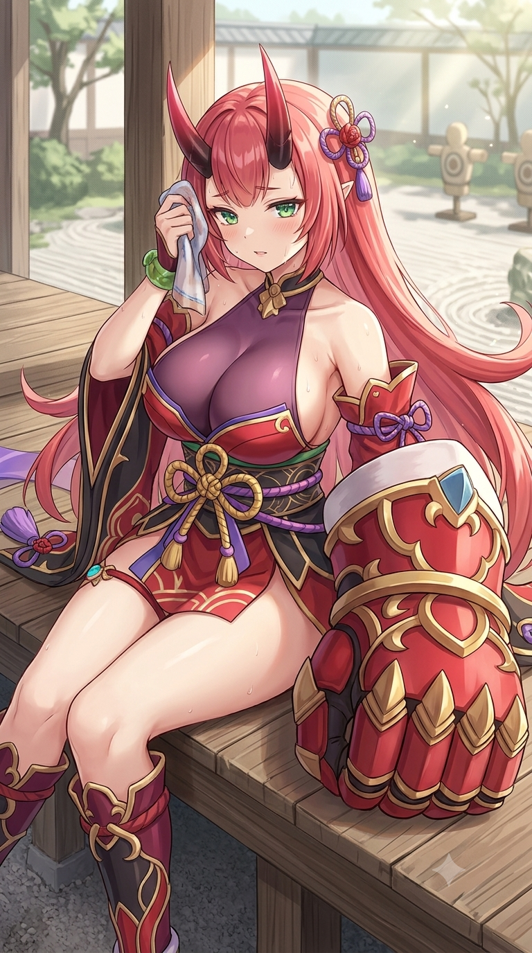 茨木童子の鬼装イラスト