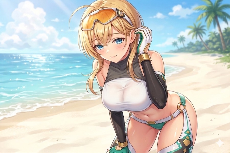 アリアンロッドの水着2イラスト