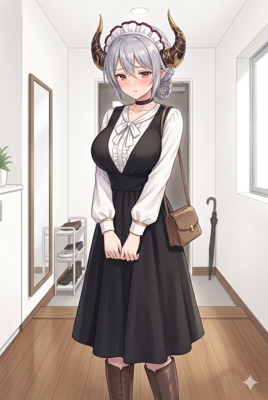 サタナキアの恥じらいイラスト
