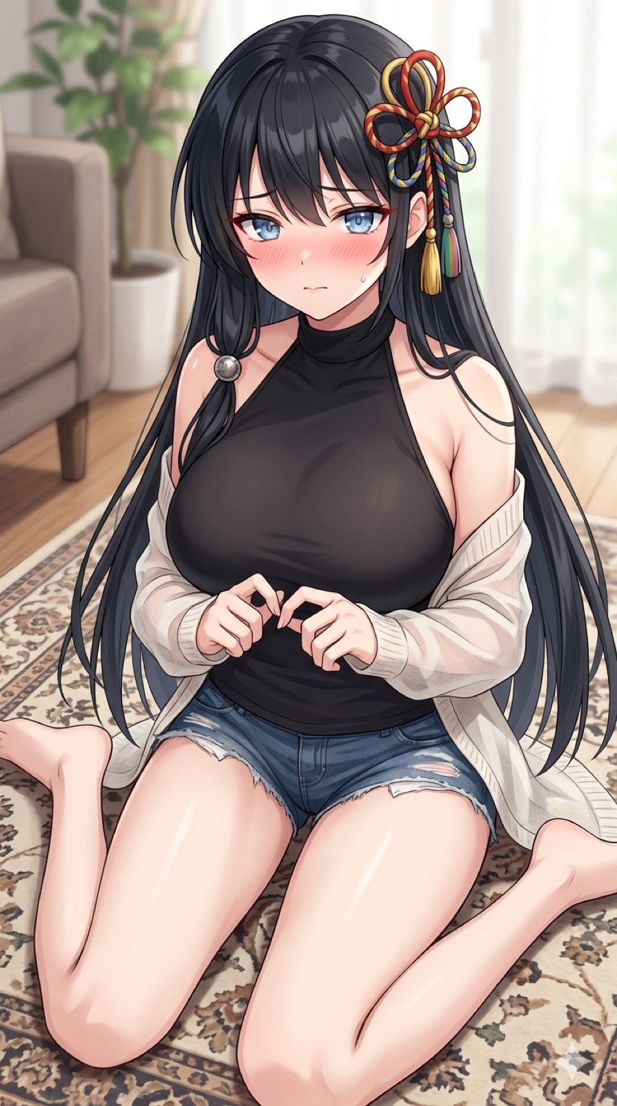 鈴鹿御前のオフショルイラスト