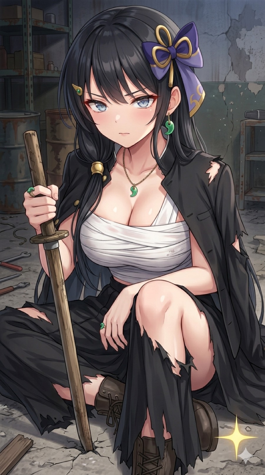 鈴鹿御前のスケバンイラスト