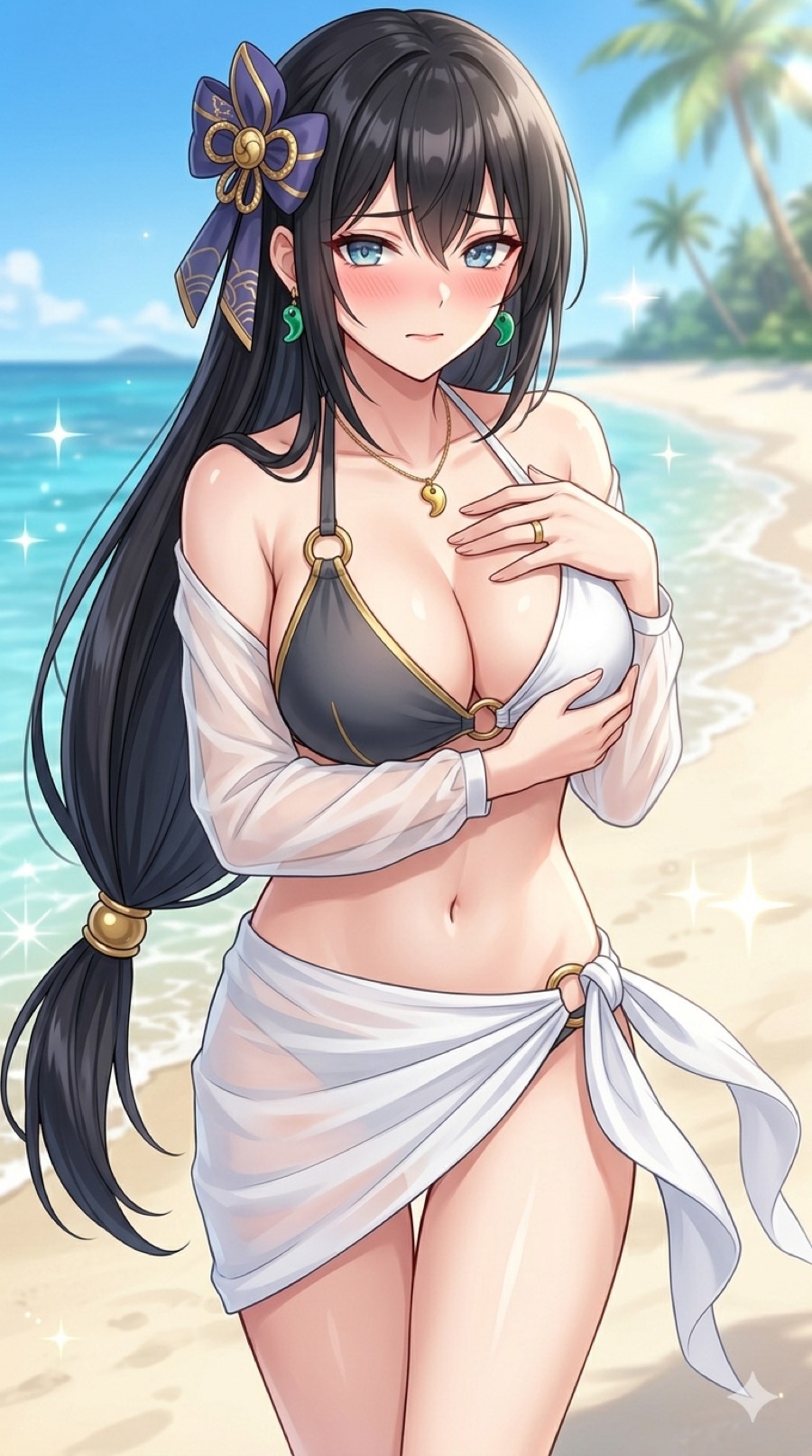 鈴鹿御前の水着イラスト