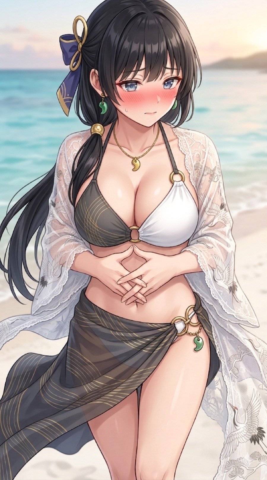 鈴鹿御前の水着2イラスト