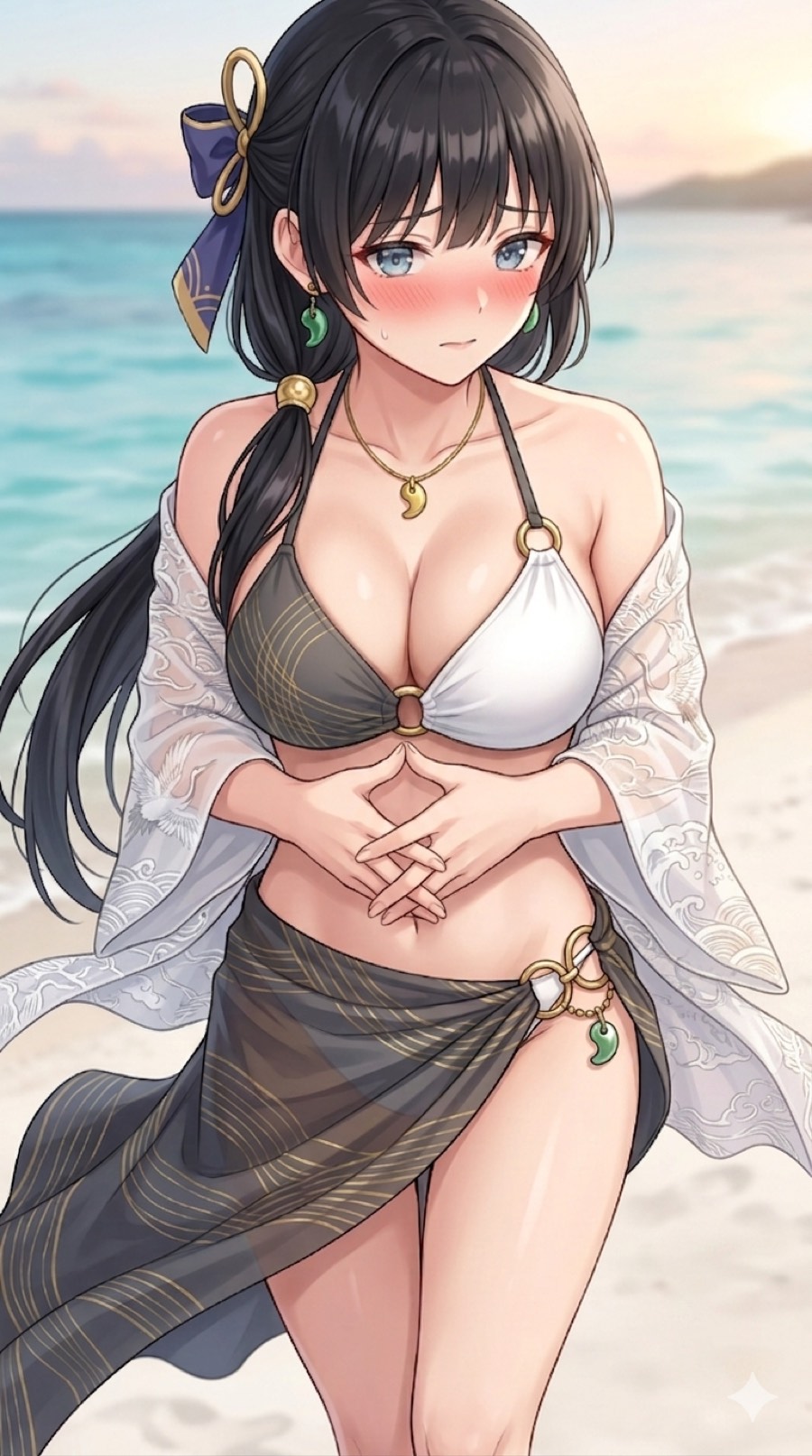鈴鹿御前の水着3イラスト