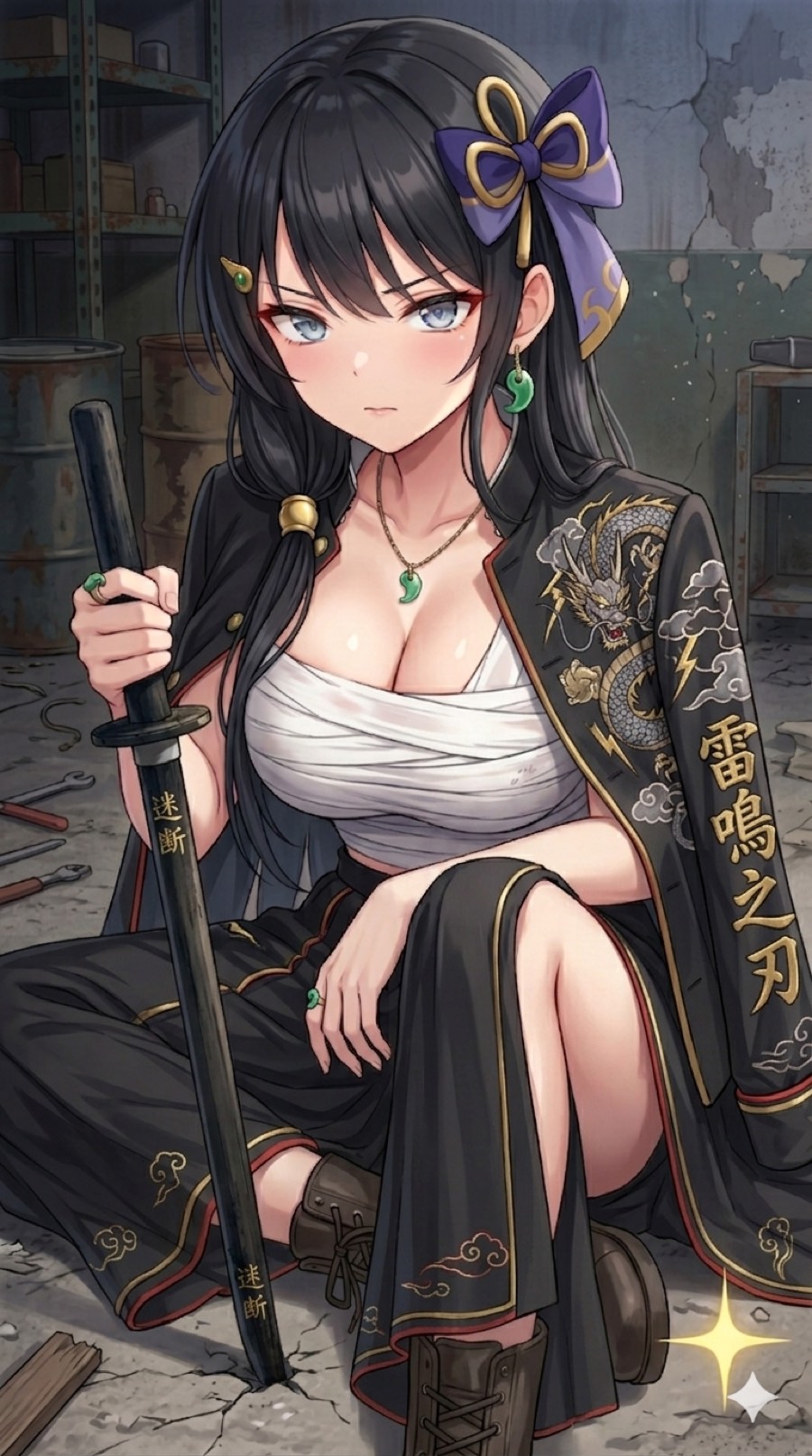 鈴鹿御前の番長イラスト