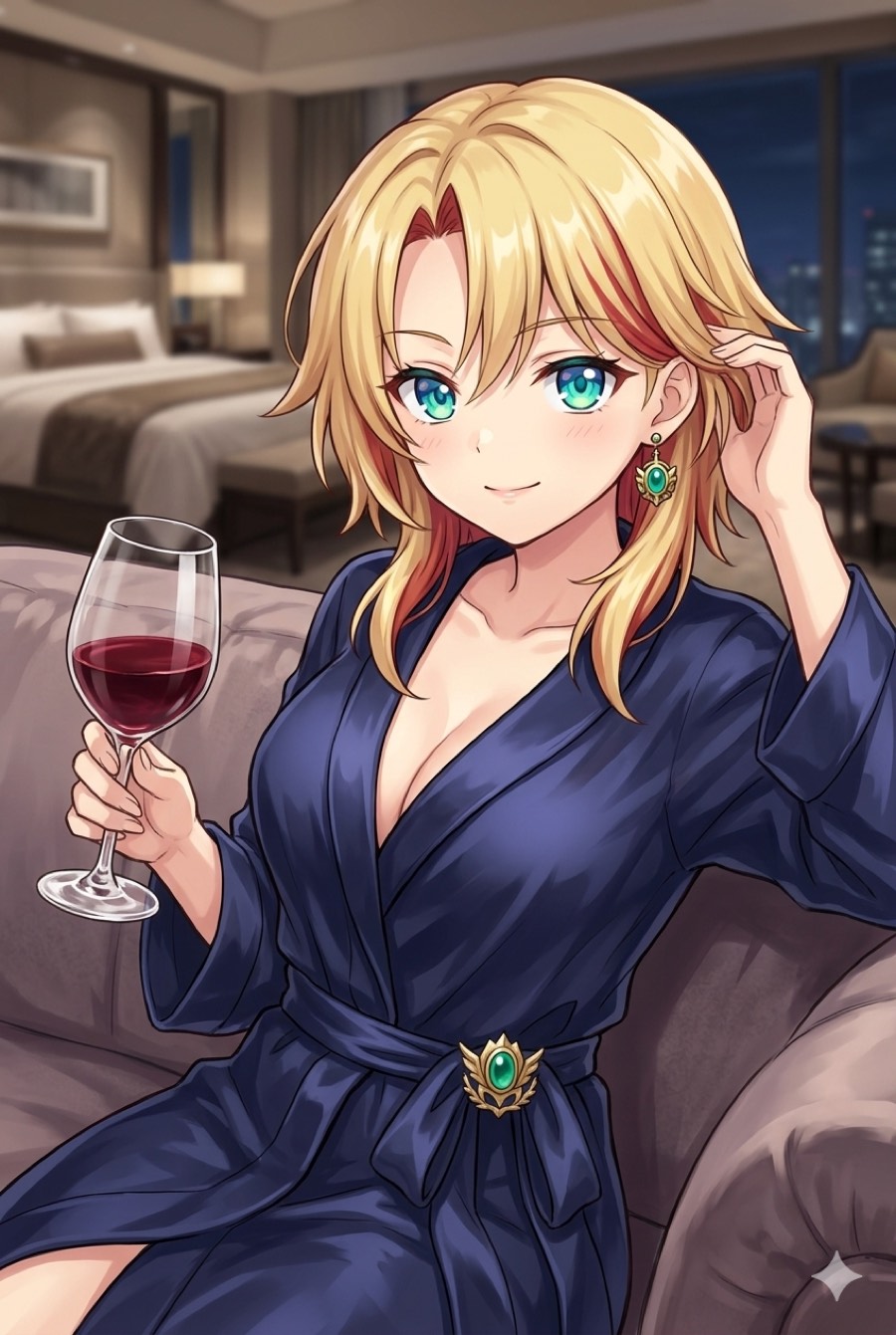 ナポレオンのバスローブイラスト