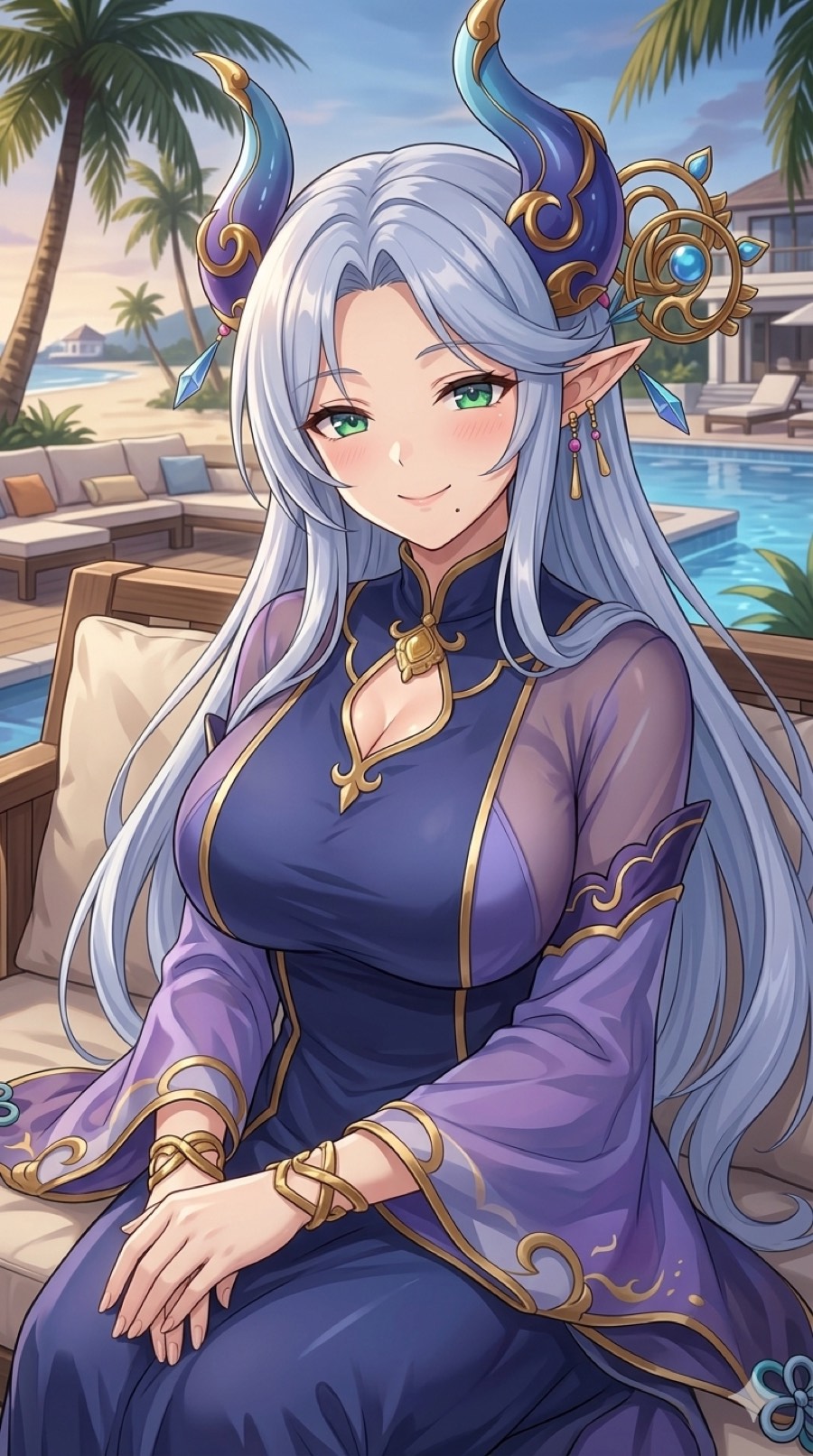 牛鬼のドレスイラスト