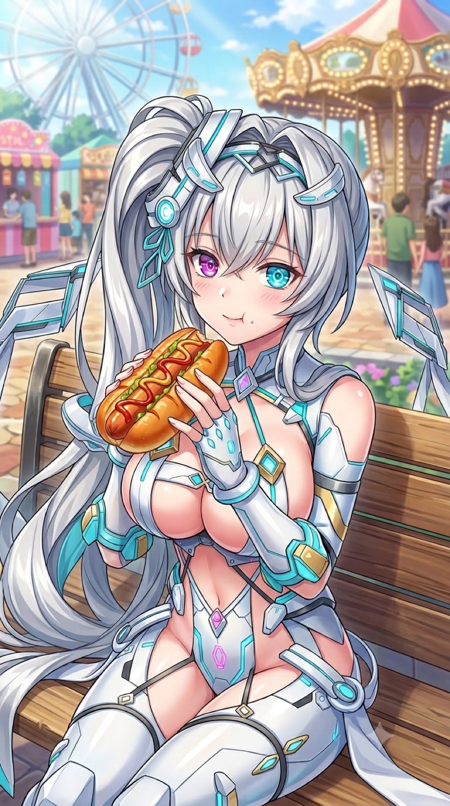 スプンタ・マンユのホットドックイラスト