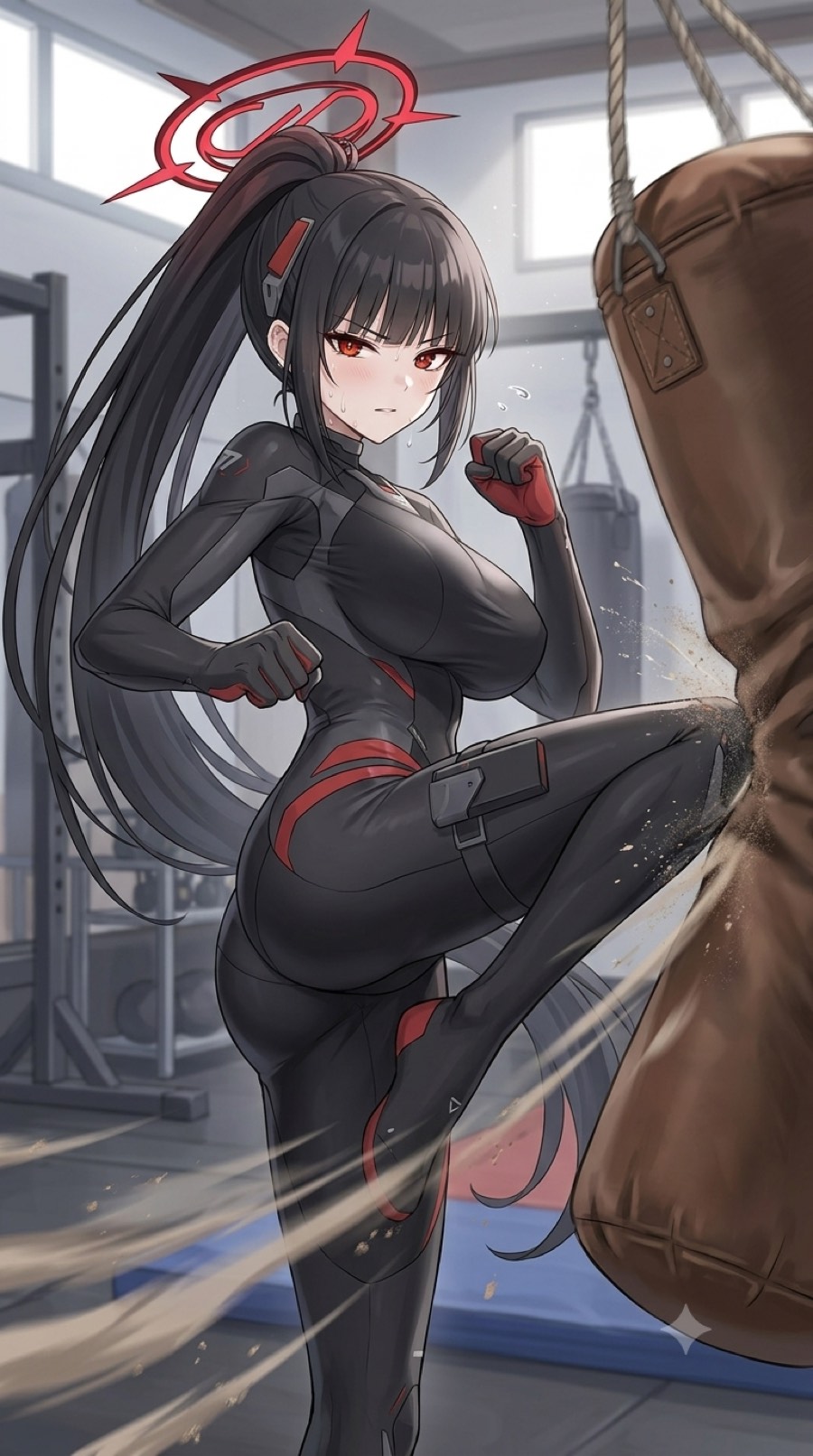 リオの膝蹴りイラスト