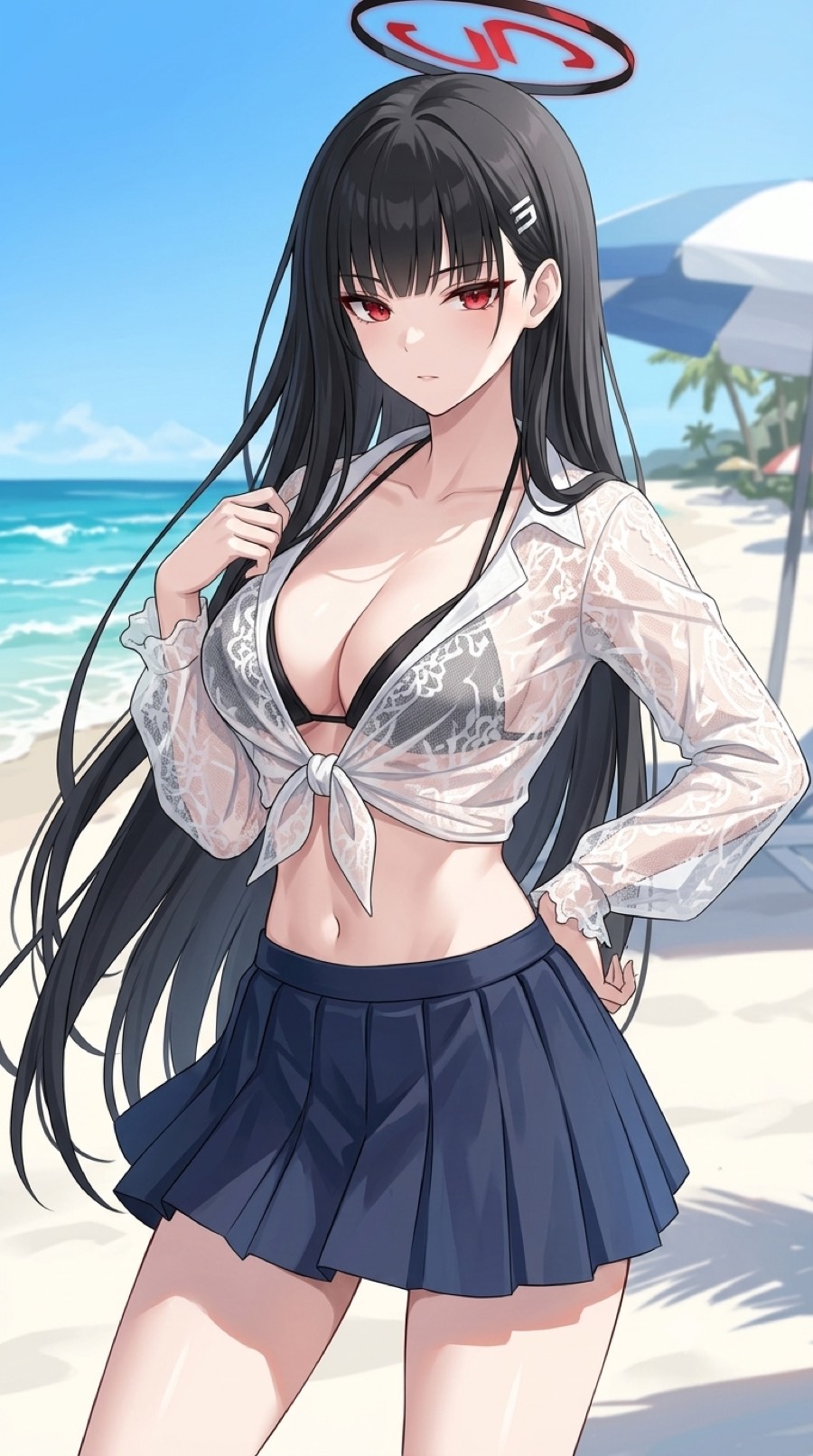 リオの水着制服イラスト