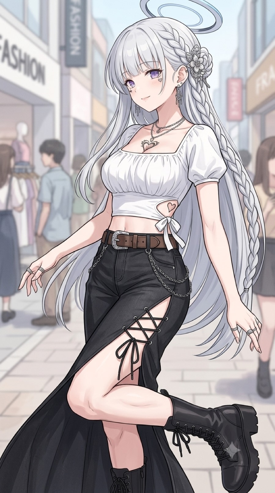 ノアのスリットスカートイラスト