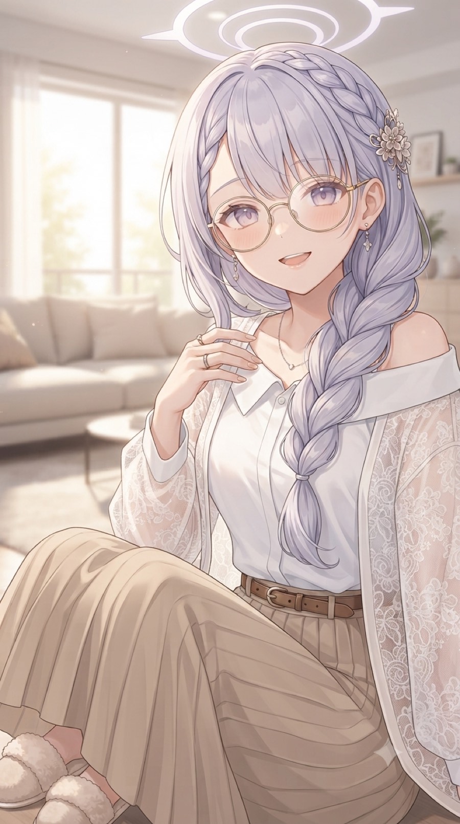 ノアの丸メガネイラスト