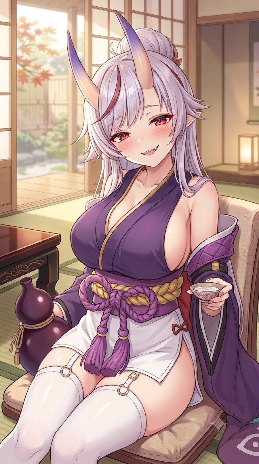 酒呑童子のお酒イラスト